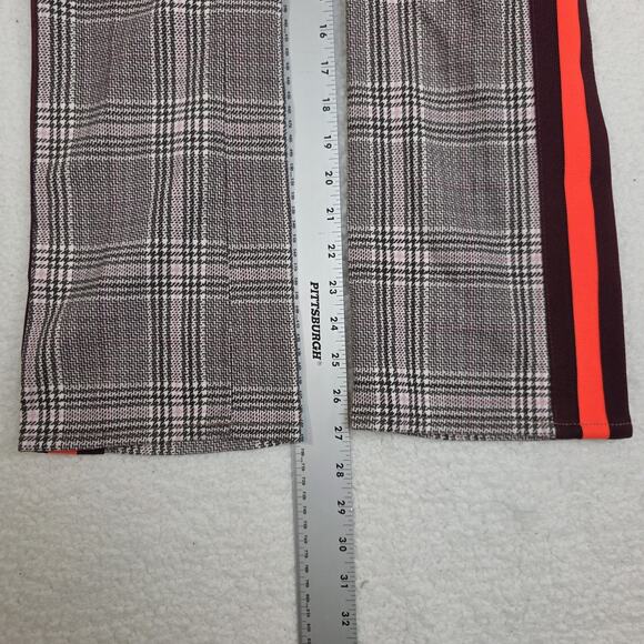 MOTHER THE INSIDER ANKLE PLUM PINK PLAID JEANS SIZE 27 $228 - Picture 9 of 11